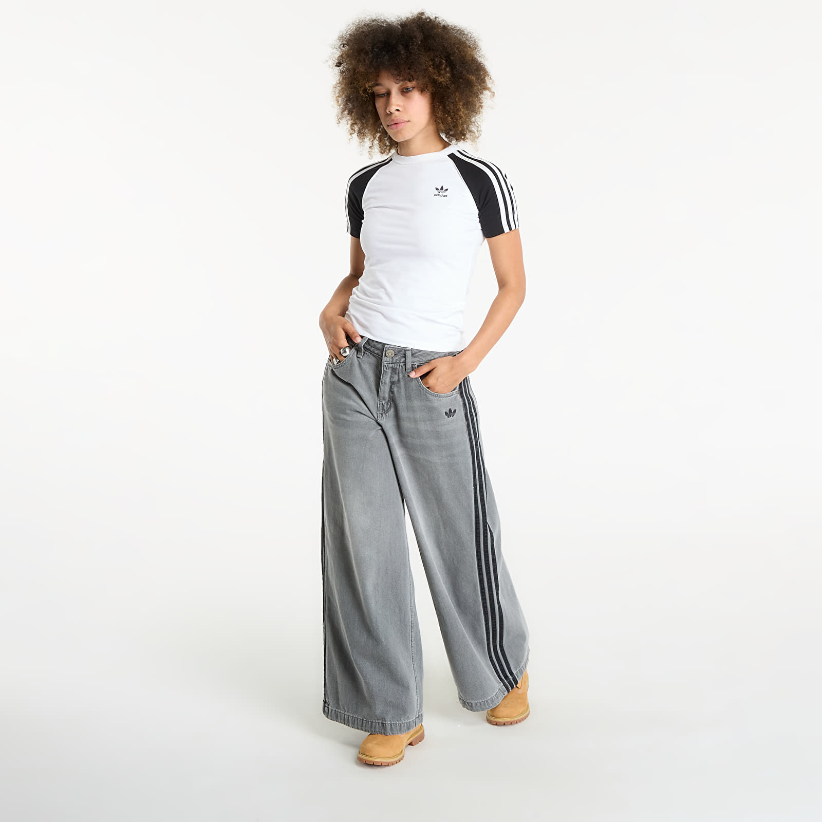 Dámské kalhoty adidas Adicolor Denim Adilenium Pant Washed Grey Denim