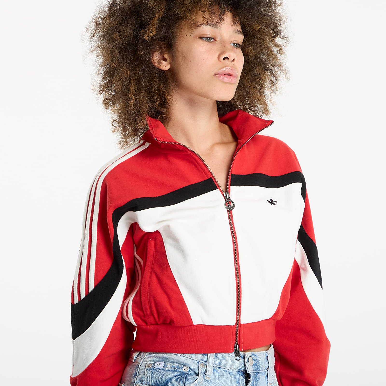 Dámské mikiny adidas Blocking Track Top Better Scarlet