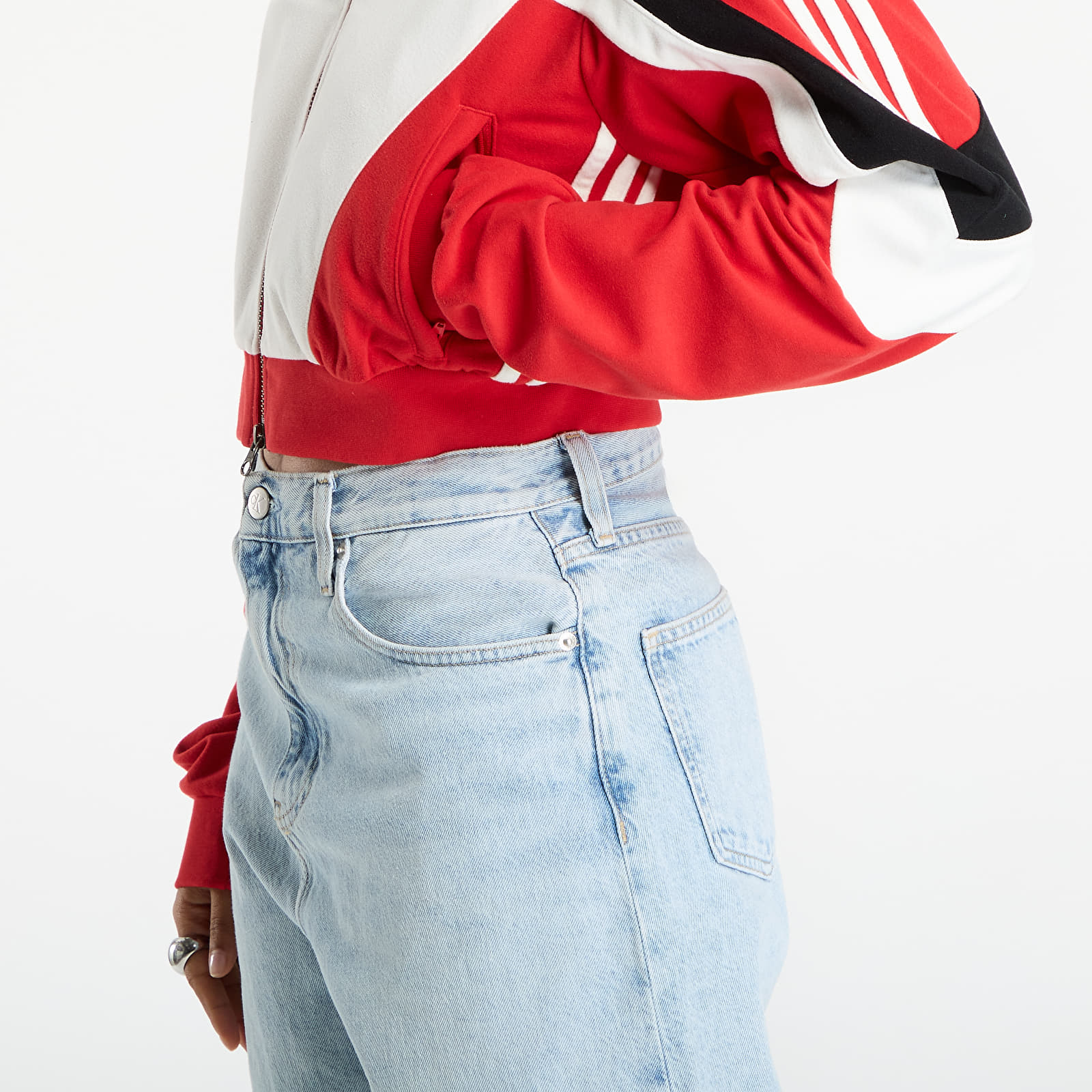 Dámské mikiny adidas Blocking Track Top Better Scarlet