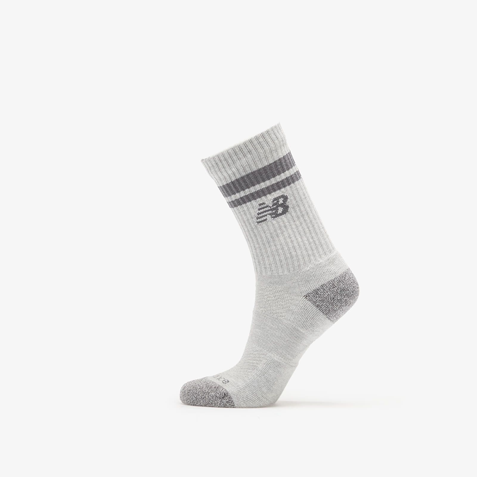 New Balance Active Lifestyle Striped Crew Socks 3-Pack White/ Black/ Grey XL