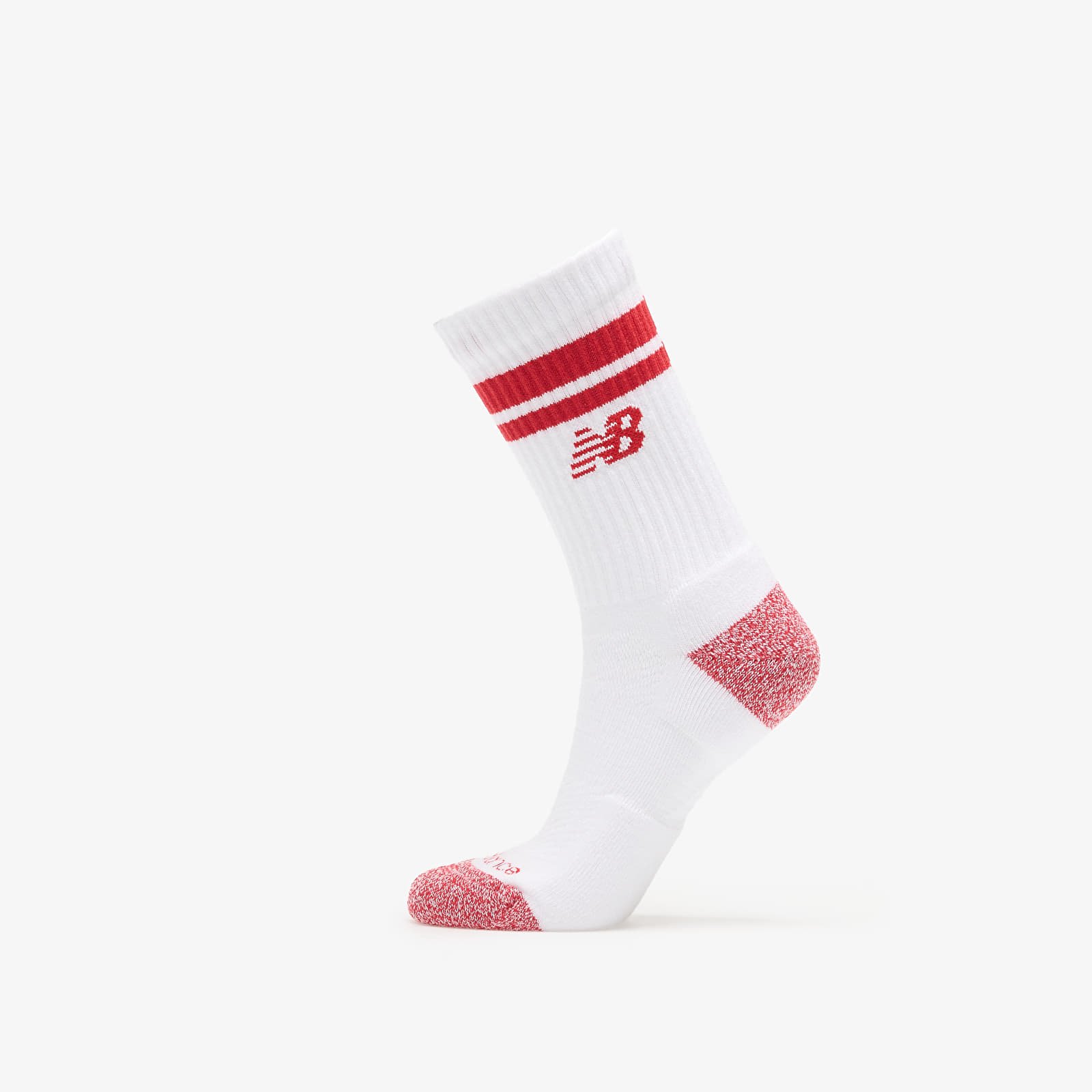 Мъжки чорапи New Balance Active Lifestyle Striped Crew Socks 3-Pack White