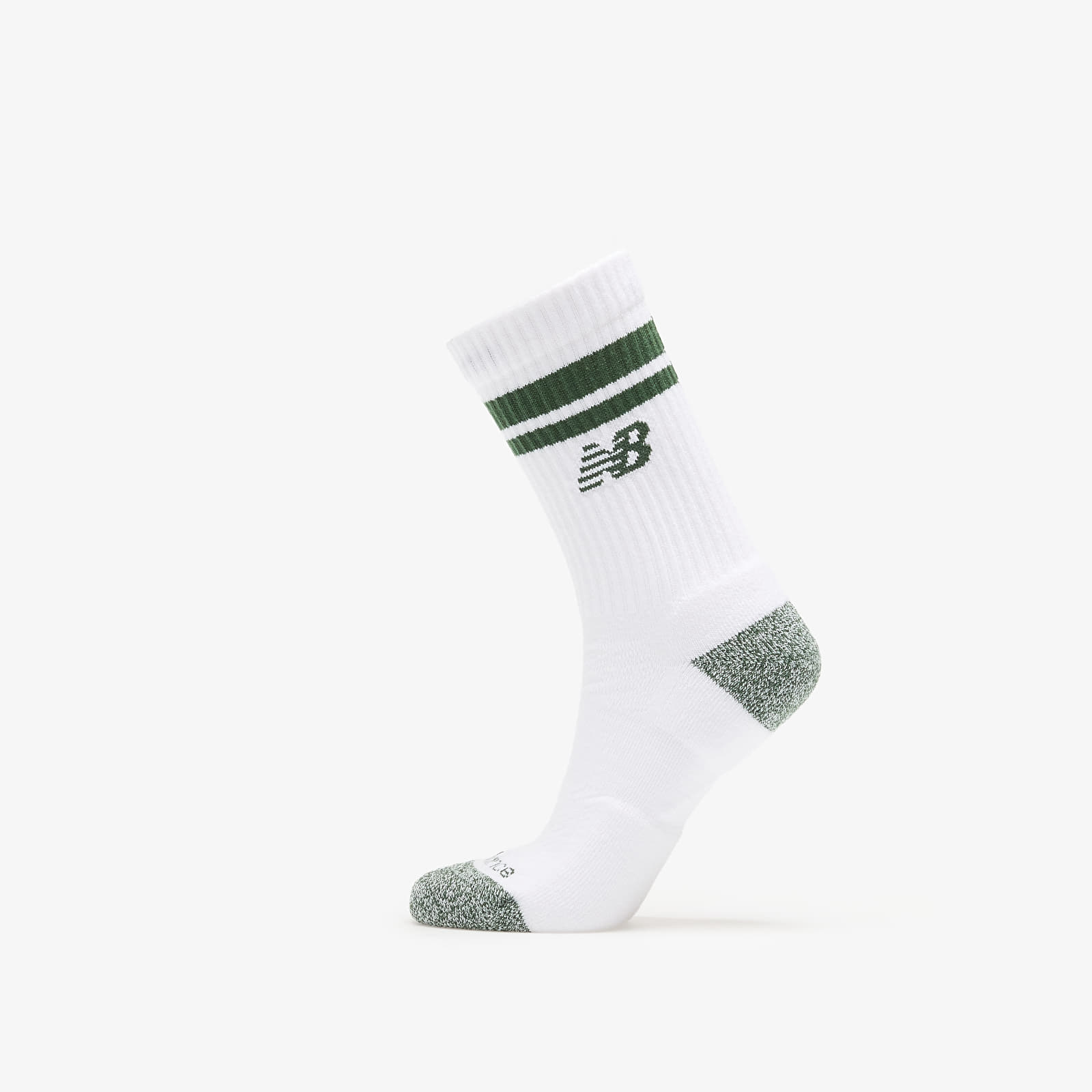 Мъжки чорапи New Balance Active Lifestyle Striped Crew Socks 3-Pack White