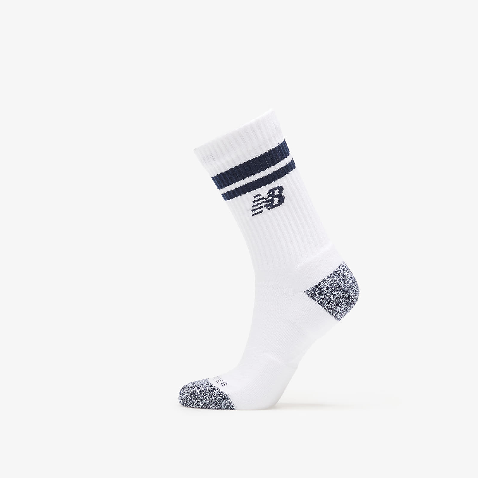 Мъжки чорапи New Balance Active Lifestyle Striped Crew Socks 3-Pack White