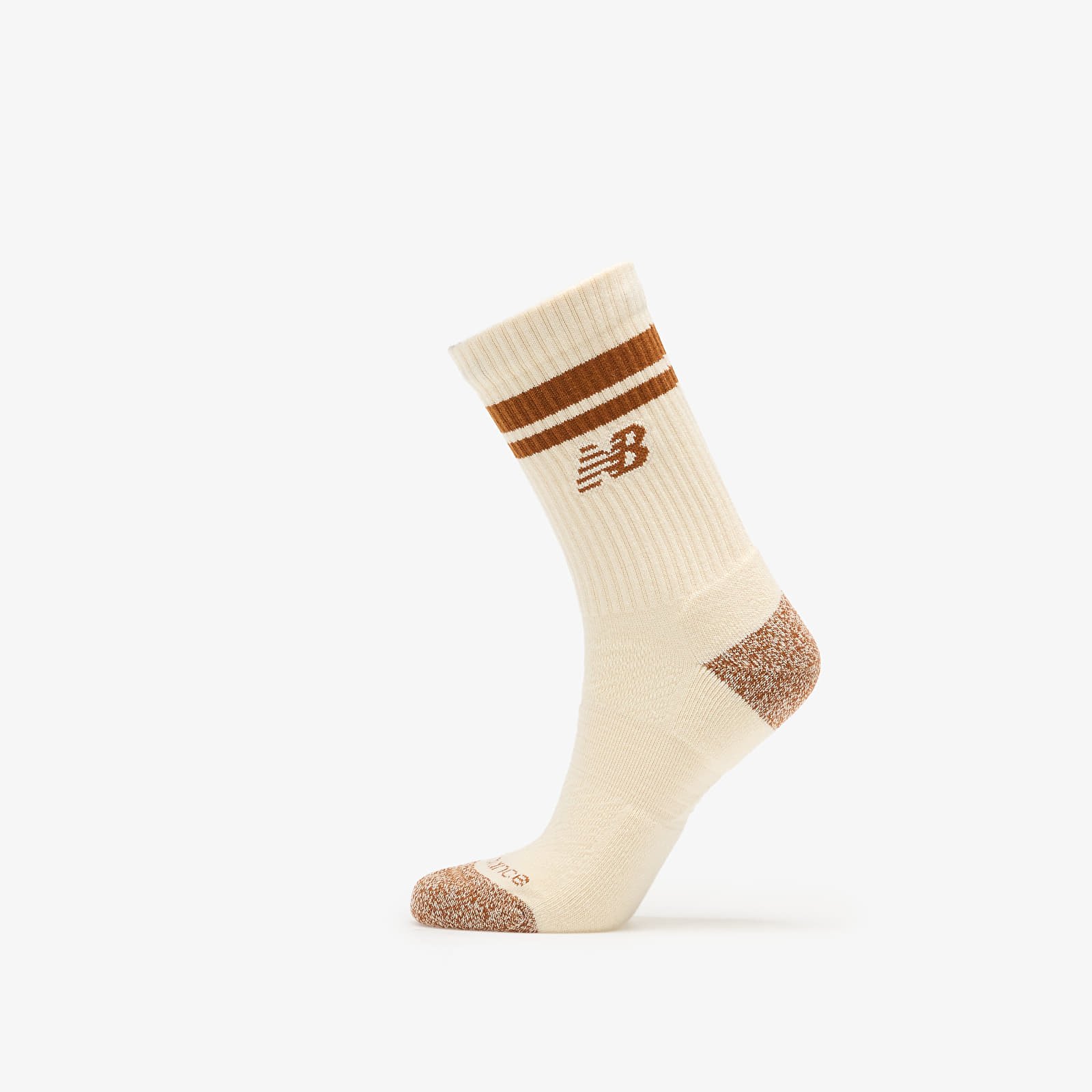 Мъжки чорапи New Balance Active Lifestyle Striped Crew Socks 3-Pack Beige