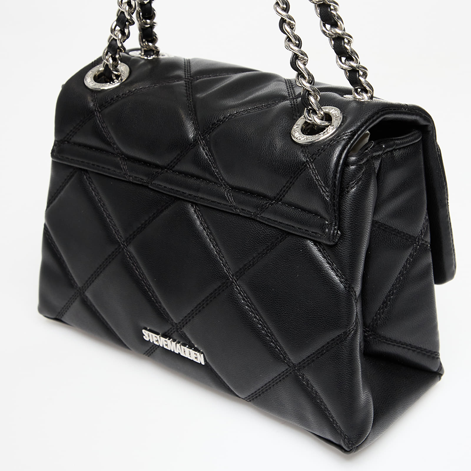 Genți de mână Steve Madden Bvolturi Blk/ Sil