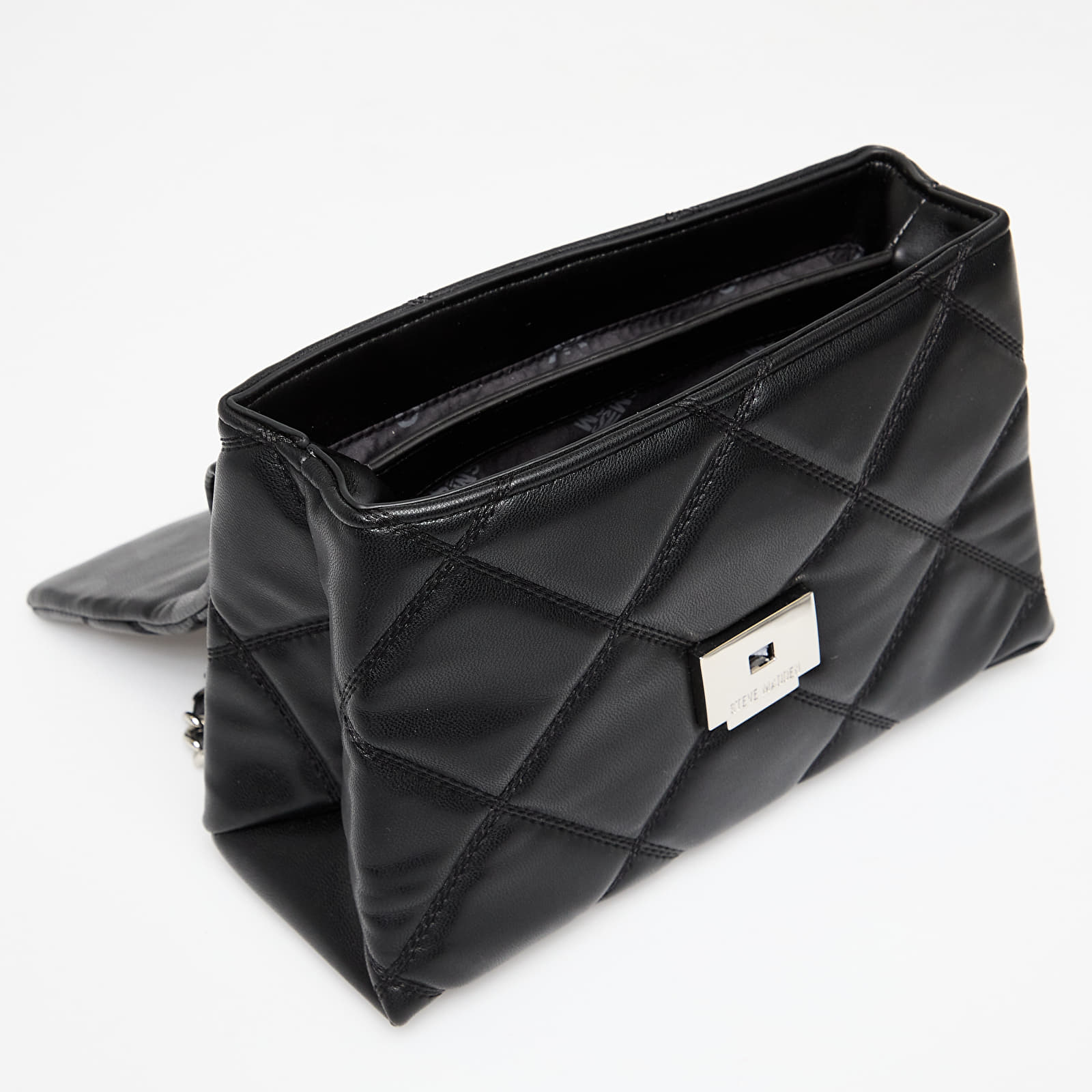 Genți de mână Steve Madden Bvolturi Blk/ Sil