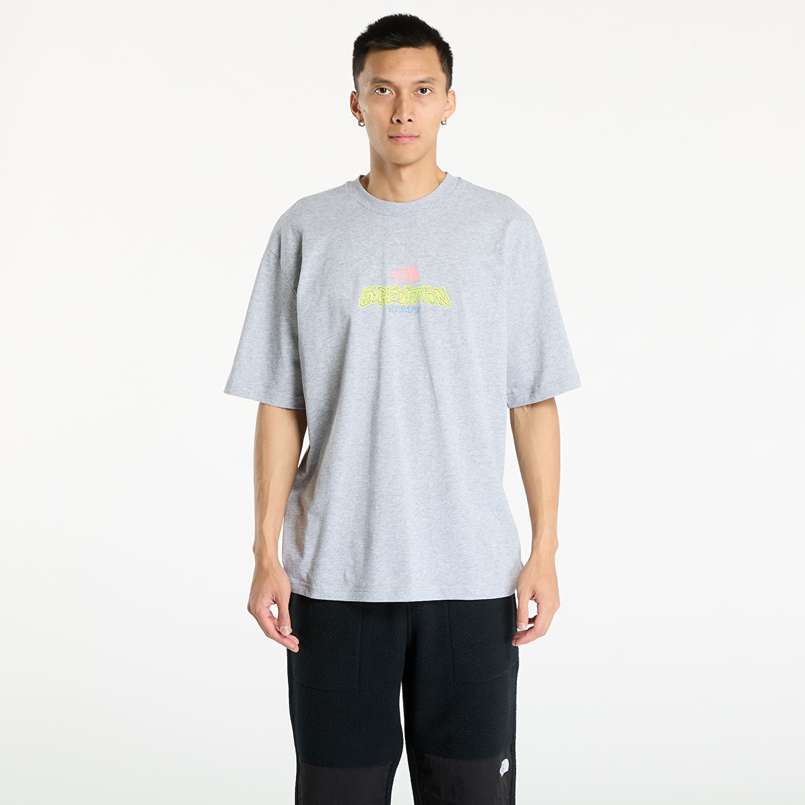 Мъжки тениски The North Face U Expedition Celebration Oversized S/S Tee UNISEX Light Grey Heather