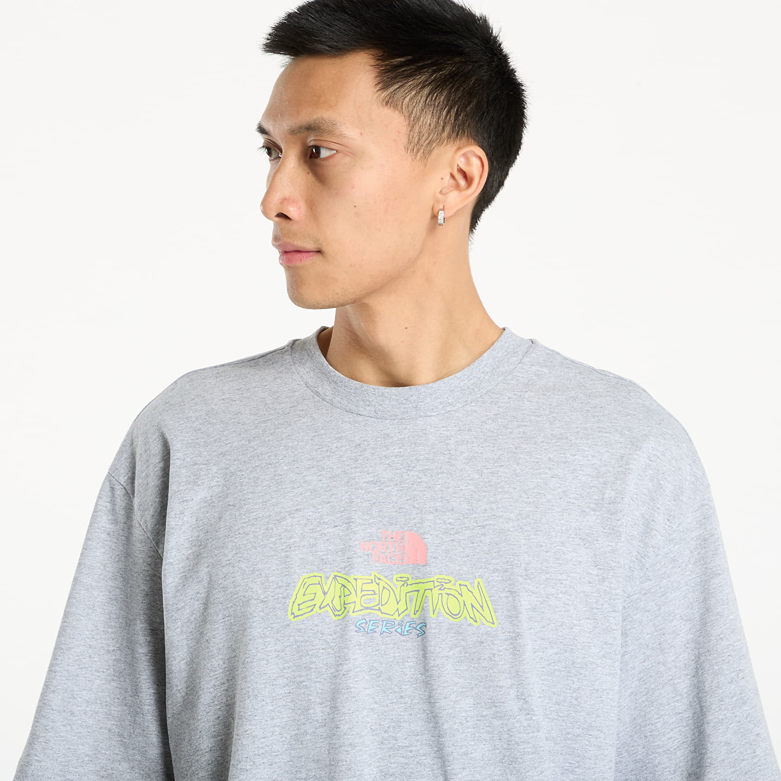Мъжки тениски The North Face U Expedition Celebration Oversized S/S Tee UNISEX Light Grey Heather