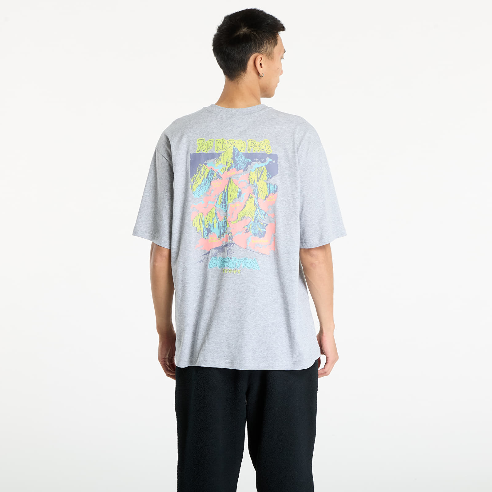 Мъжки тениски The North Face U Expedition Celebration Oversized S/S Tee UNISEX Light Grey Heather