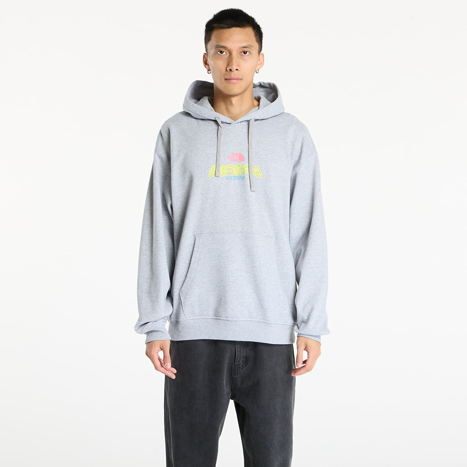 Hanorac The North Face U Expedition Celebration Oversized Hoodie UNISEX Light Grey Heather M