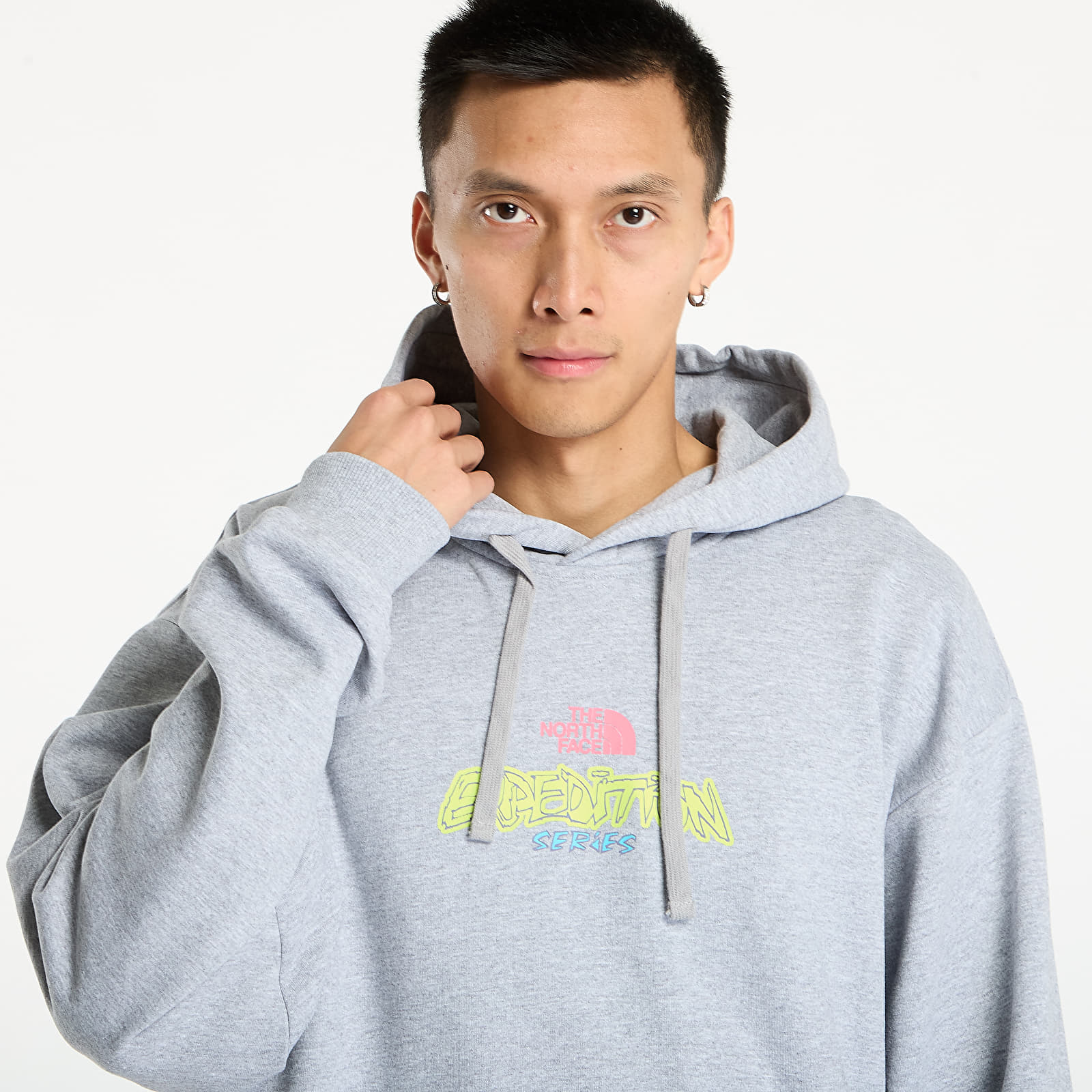 Мъжки суичъри The North Face U Expedition Celebration Oversized Hoodie UNISEX Light Grey Heather