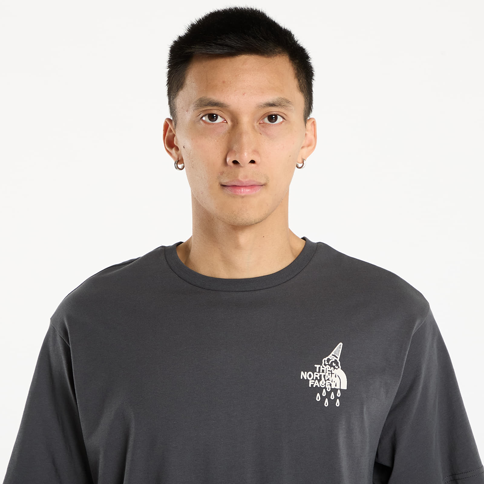 T-shirts homme The North Face U Powder Days Relaxed S/S Tee Graphic UNISEX Asphalt Grey