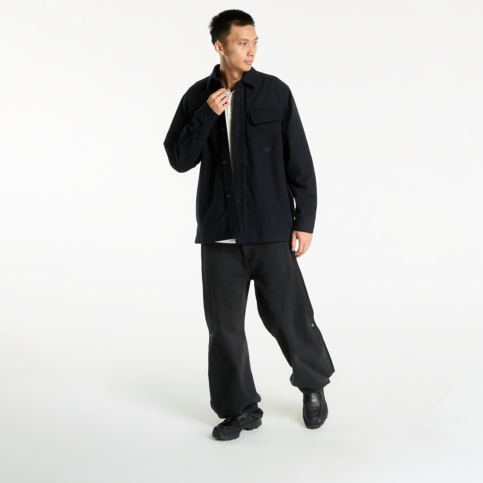 Overhemden voor heren adidas Premium Essentials Shirt Black