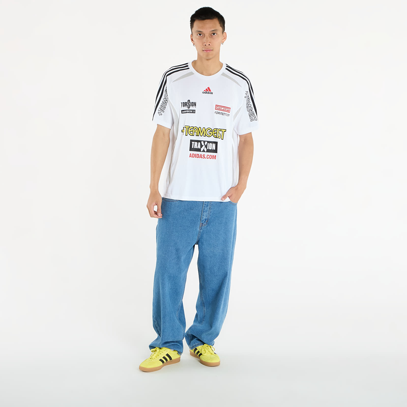 Vīriešu krekliņi adidas Teamgeist Moto Graphic Jersey White