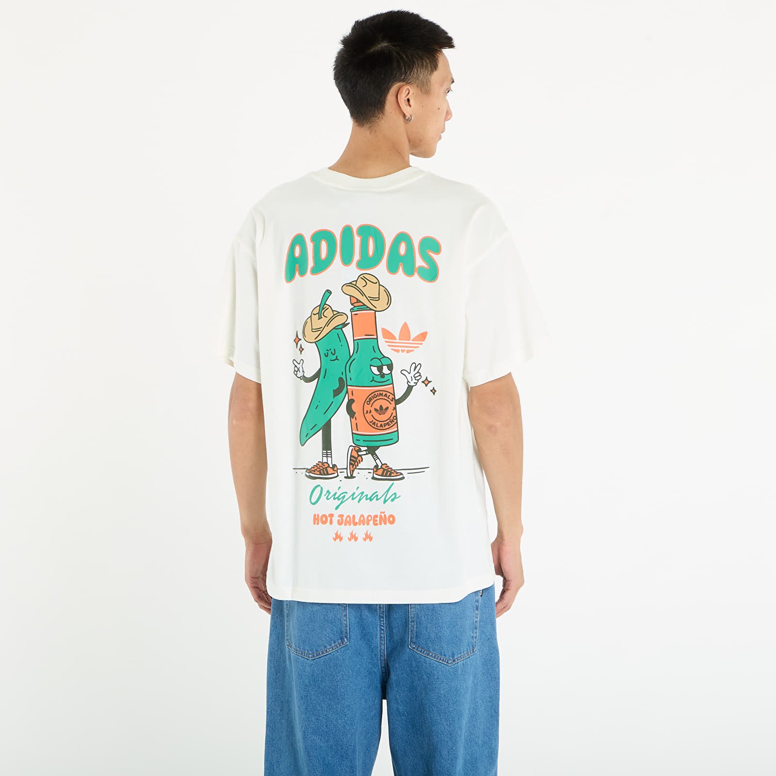 Tricouri bărbați adidas Jalapeno Graphic T-Shirt Off White