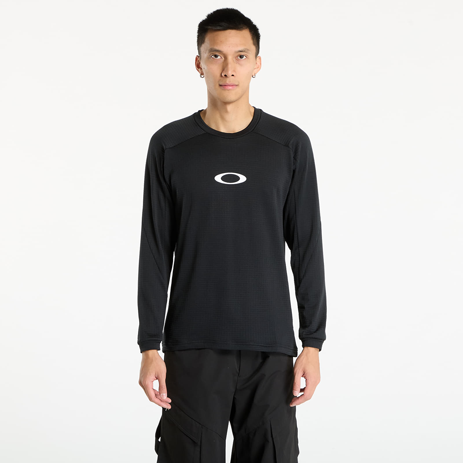 Sweats à capuche homme OAKLEY Enhance Light Grid L/S Crew 5.7 Blackout
