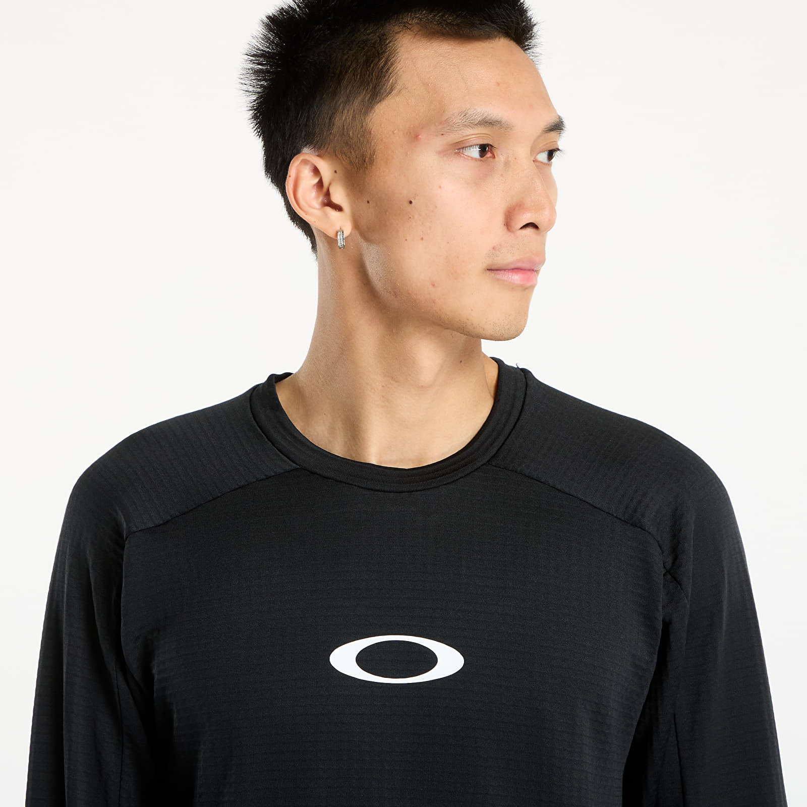 Sweats à capuche homme OAKLEY Enhance Light Grid L/S Crew 5.7 Blackout