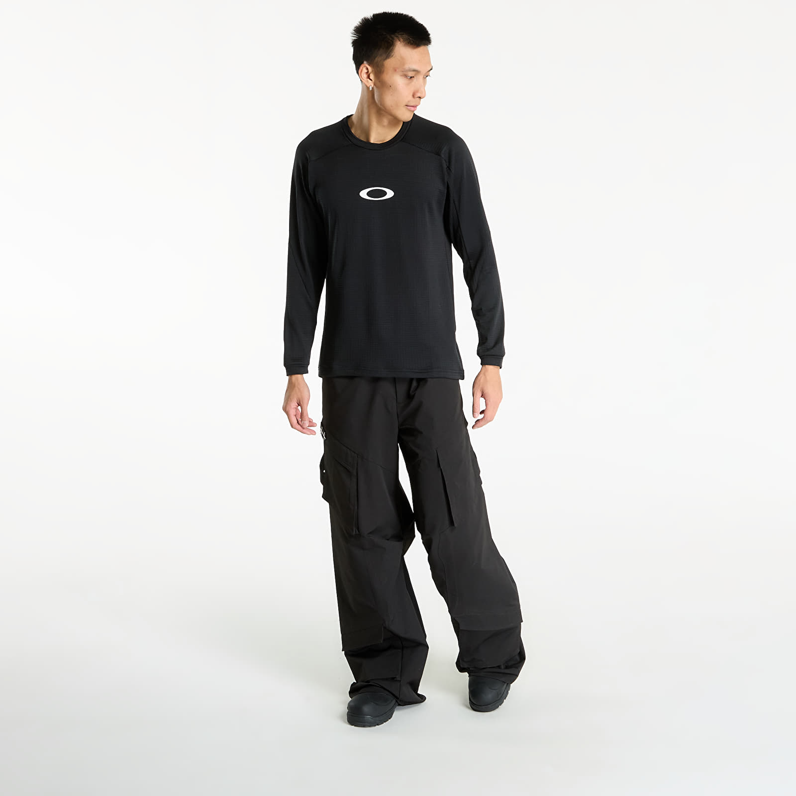 Sweats à capuche homme OAKLEY Enhance Light Grid L/S Crew 5.7 Blackout