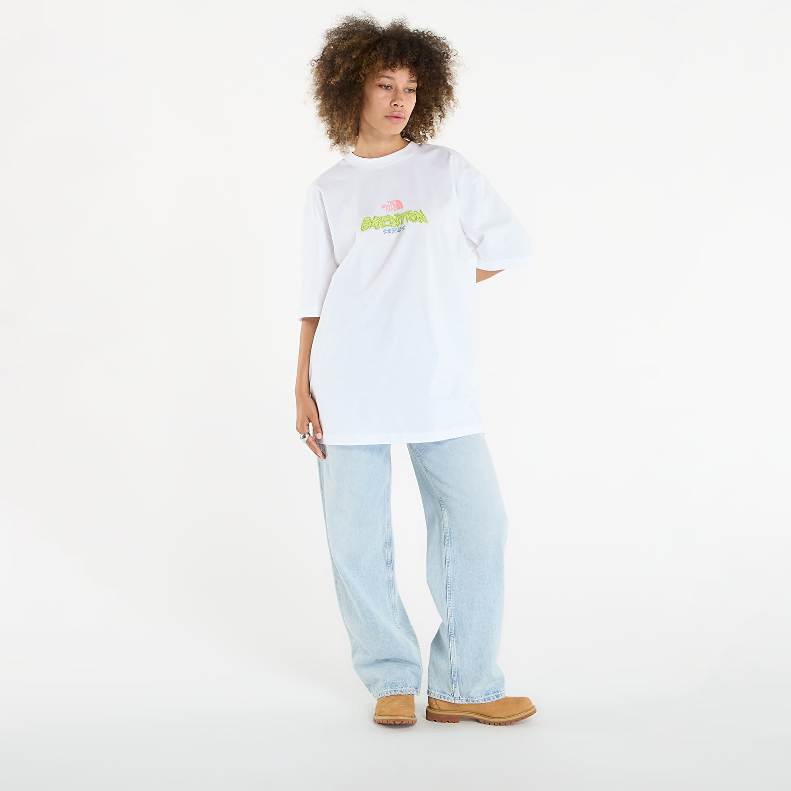 Férfi pólok The North Face U Expedition Celebration Oversized S/S Tee UNISEX TNF White