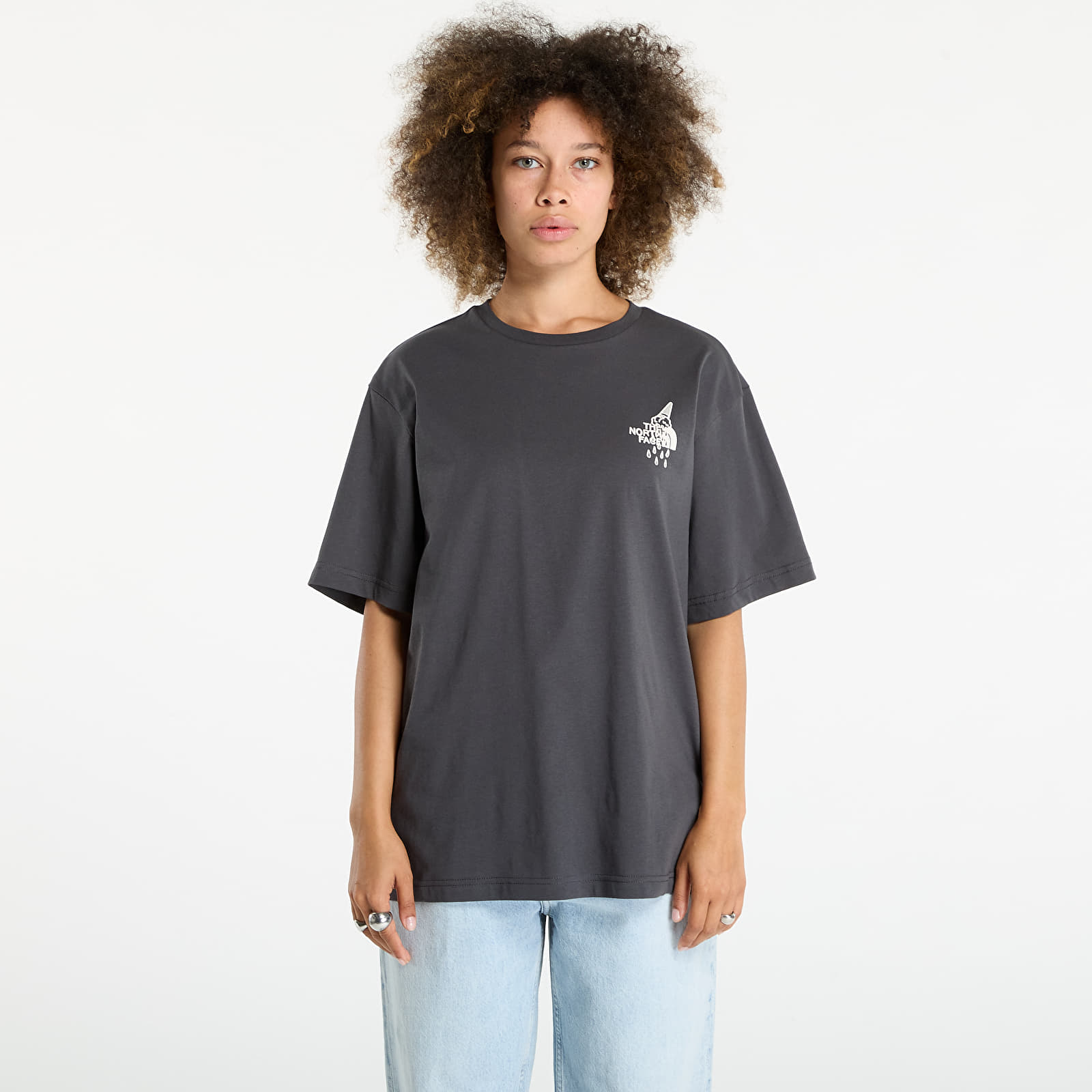 Férfi pólok The North Face U Powder Days Relaxed S/S Tee Graphic UNISEX Asphalt Grey