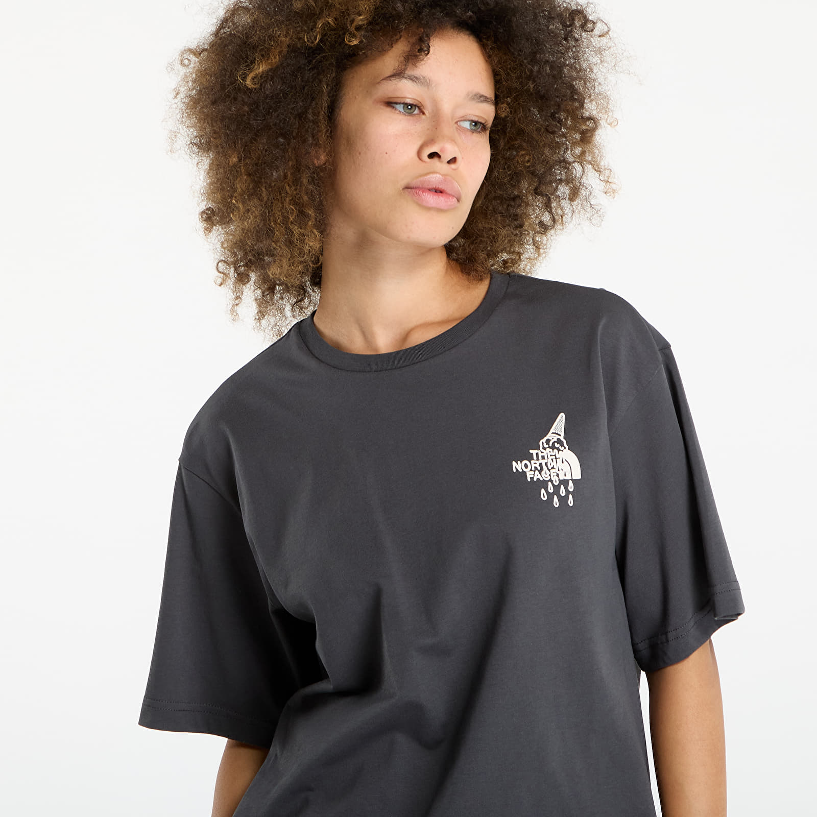 Férfi pólok The North Face U Powder Days Relaxed S/S Tee Graphic UNISEX Asphalt Grey