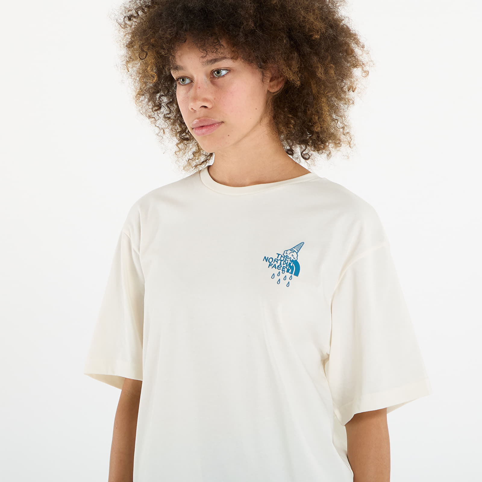 Pánská trička The North Face U Powder Days Relaxed S/S Tee Graphic UNISEX White Dune