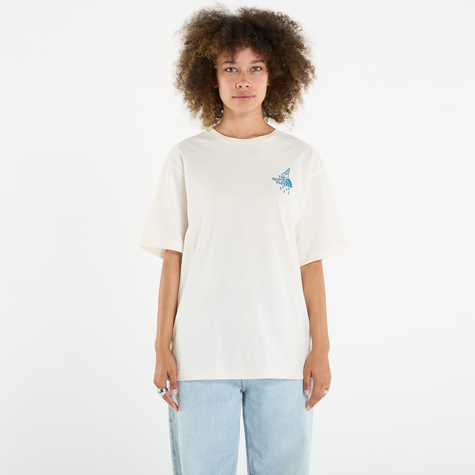 Pánská trička The North Face U Powder Days Relaxed S/S Tee Graphic UNISEX White Dune