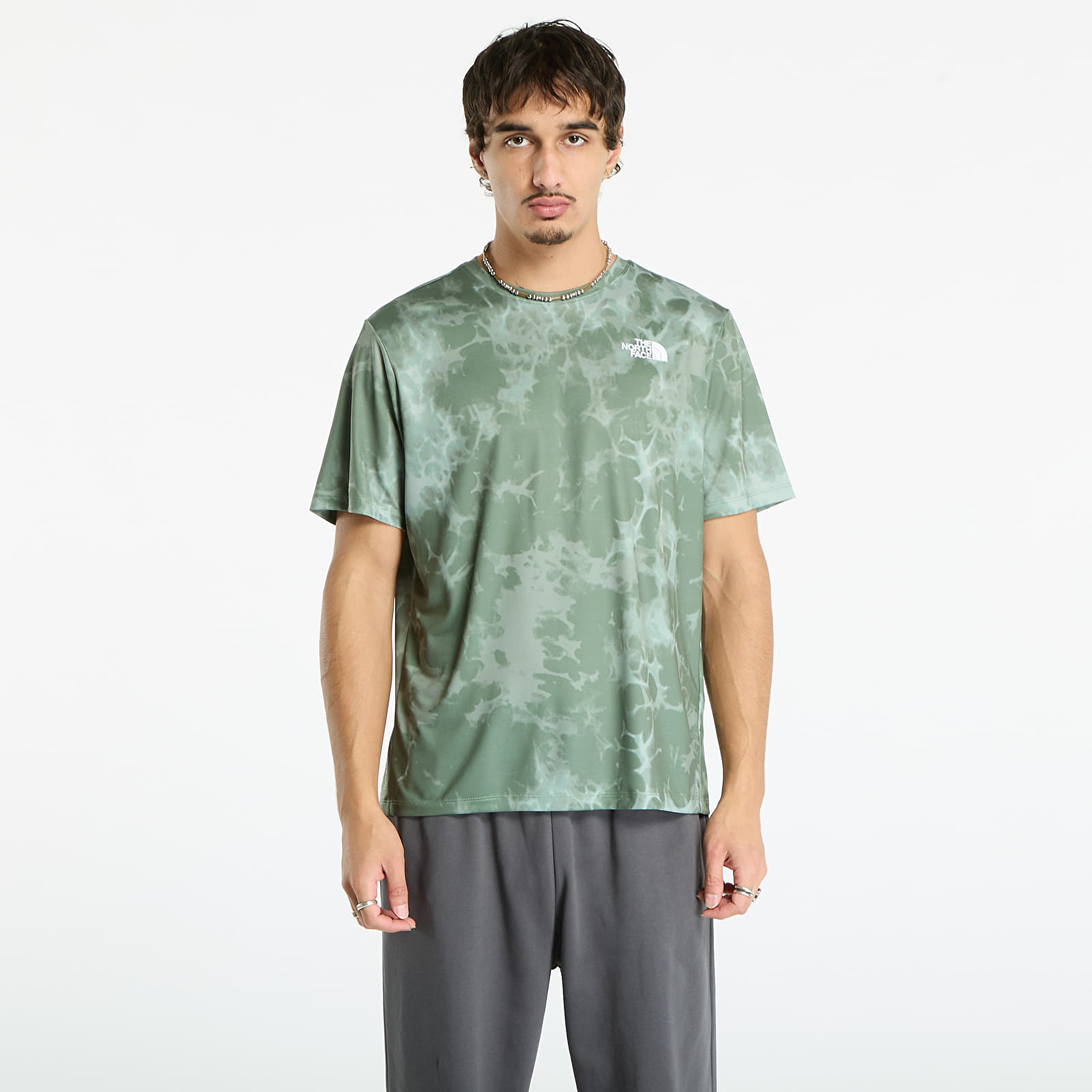 T-shirts homme The North Face M 24/7 Short Sleeves Regular Tee Bark Mist Light Refractions Print
