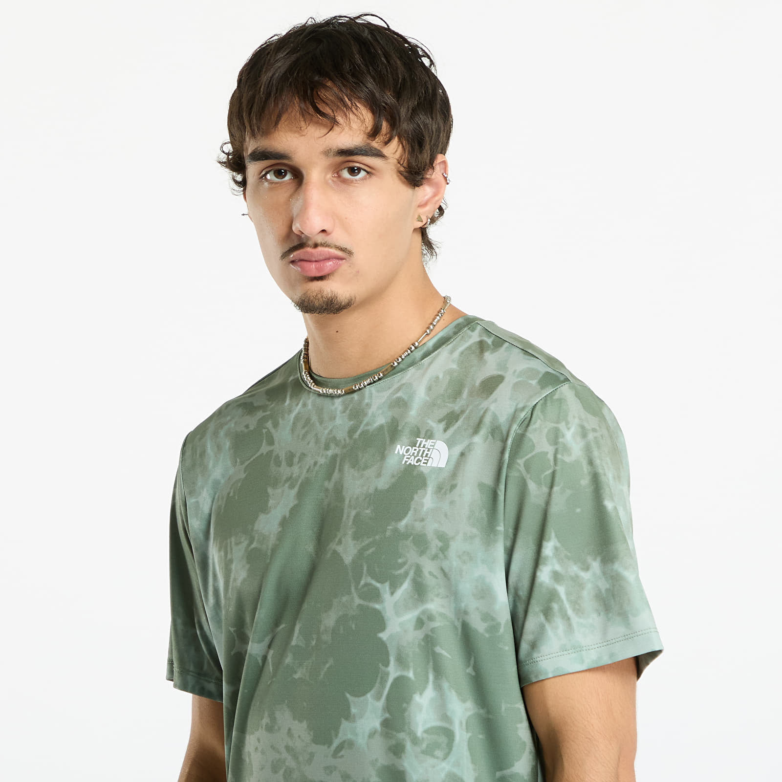 T-shirts homme The North Face M 24/7 Short Sleeves Regular Tee Bark Mist Light Refractions Print