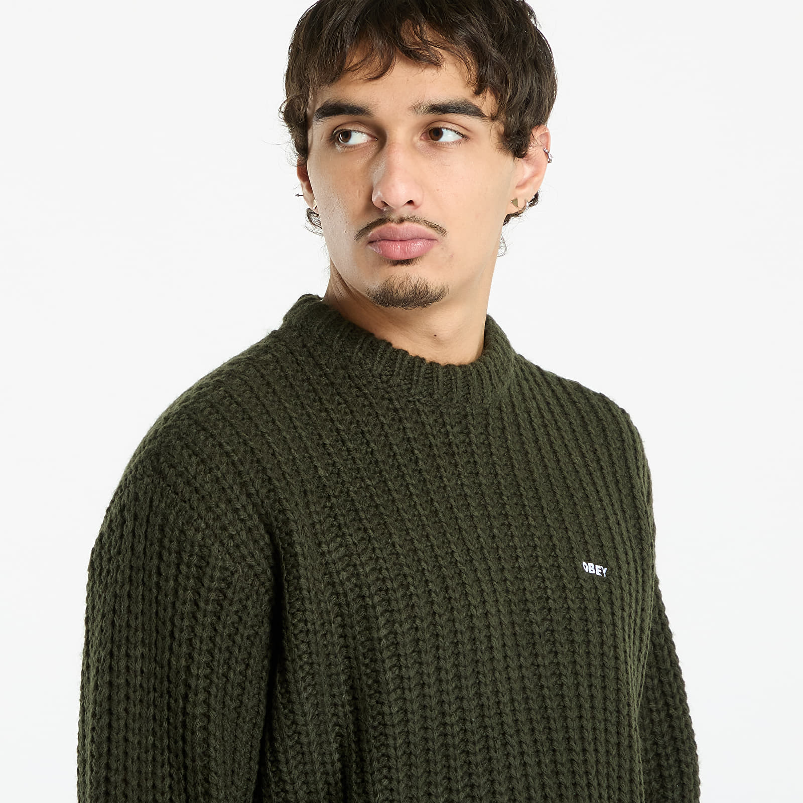 Hanorace pentru bărbați OBEY Bold Chunky Sweater Rosin