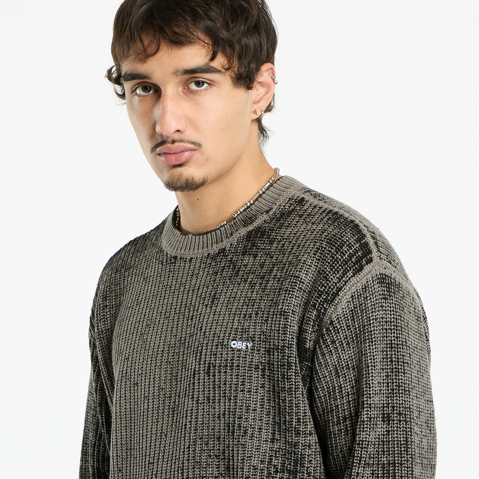 Hanorace pentru bărbați OBEY Spray Effect Sweater Black Multi