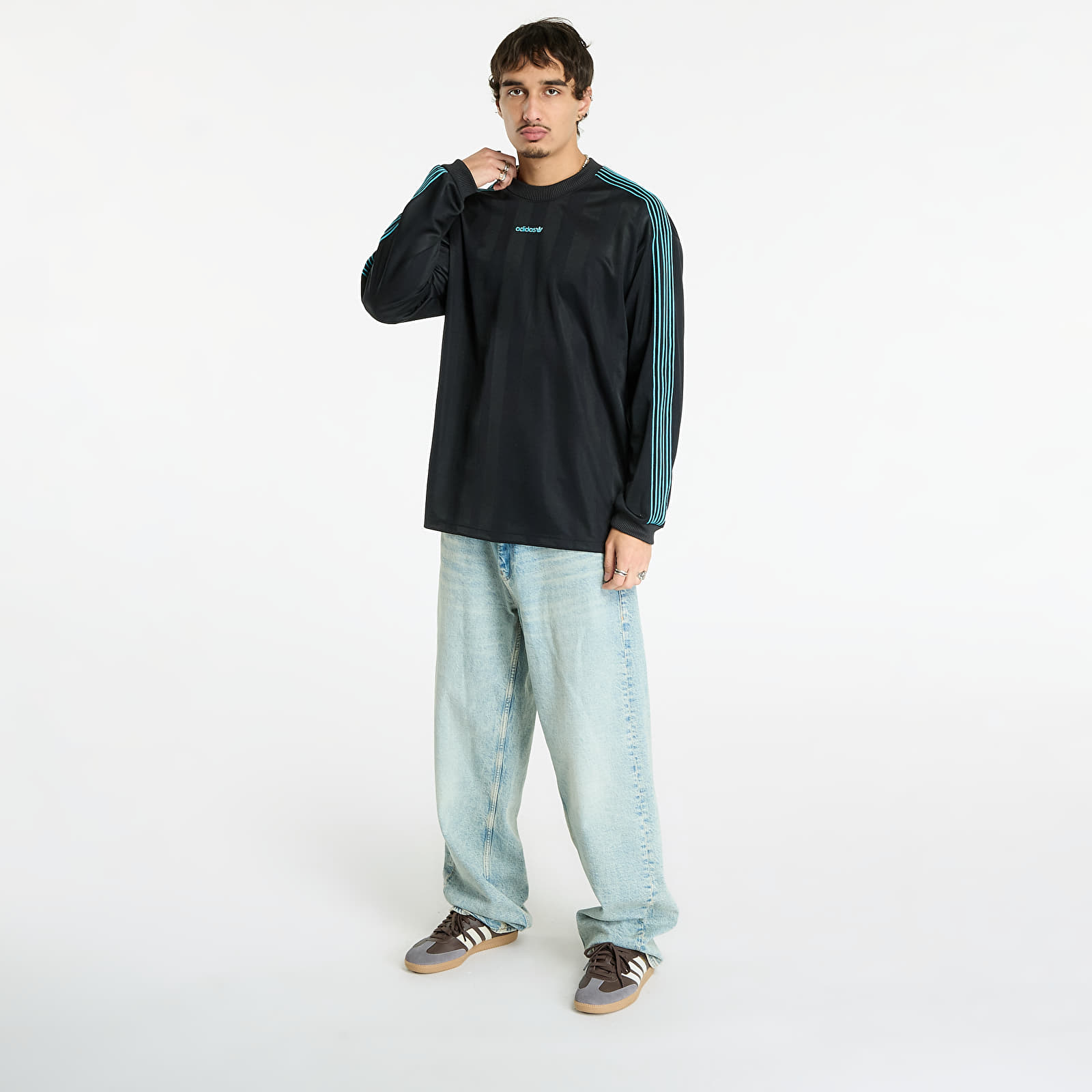 Trikots für Männer adidas Long Sleeve Jersey Black