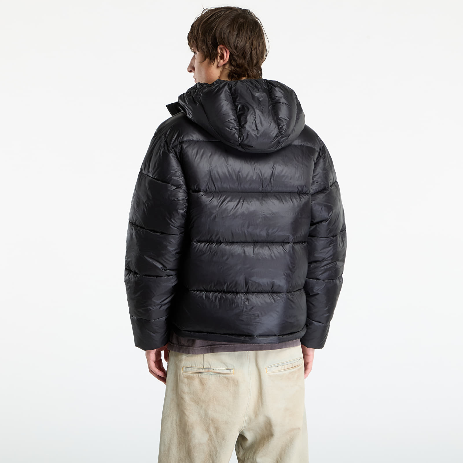 Herrenjacken OBEY Stratus Puffer Jacket Black