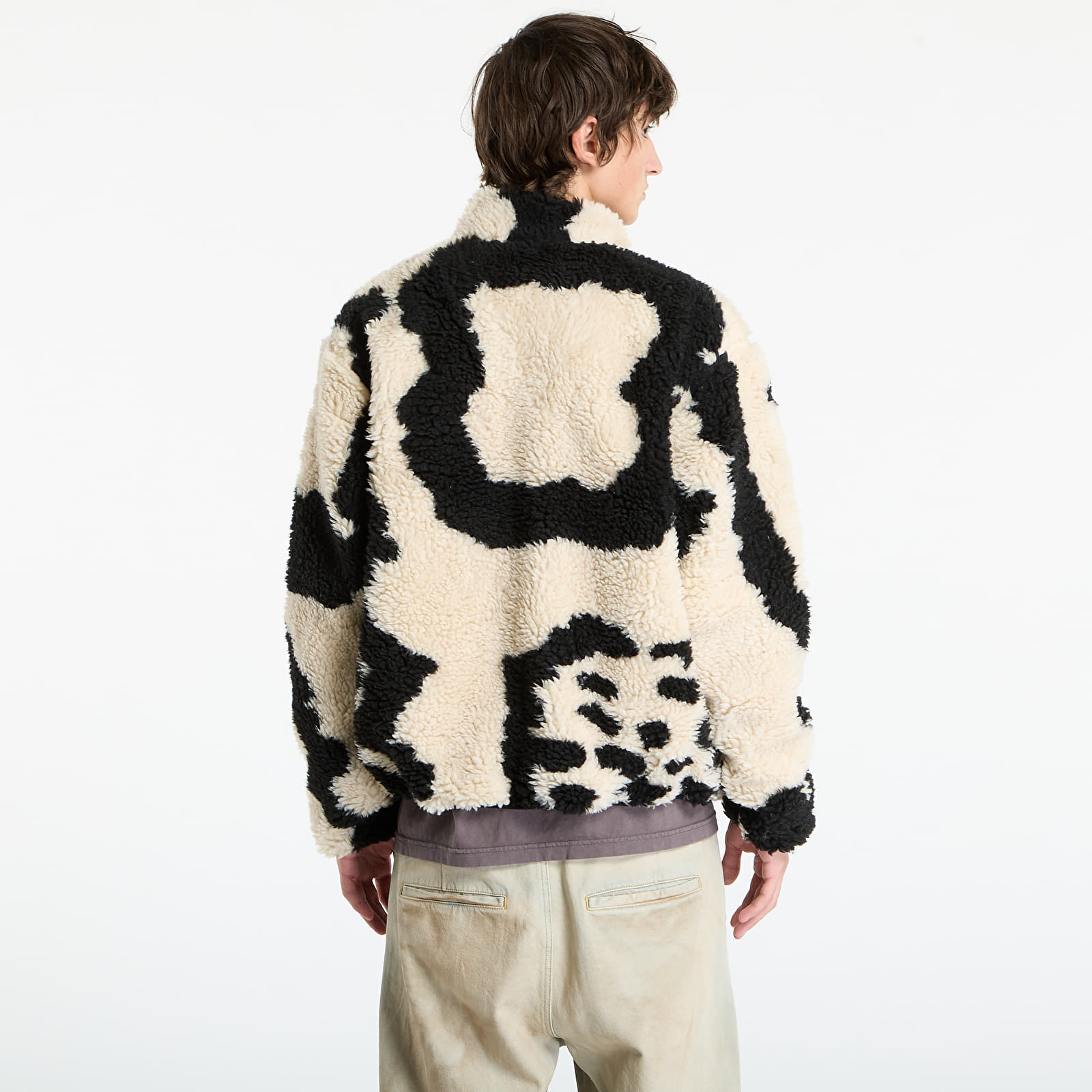 Pánské bundy OBEY Shaggy Sherpa Jacket Clay Multi
