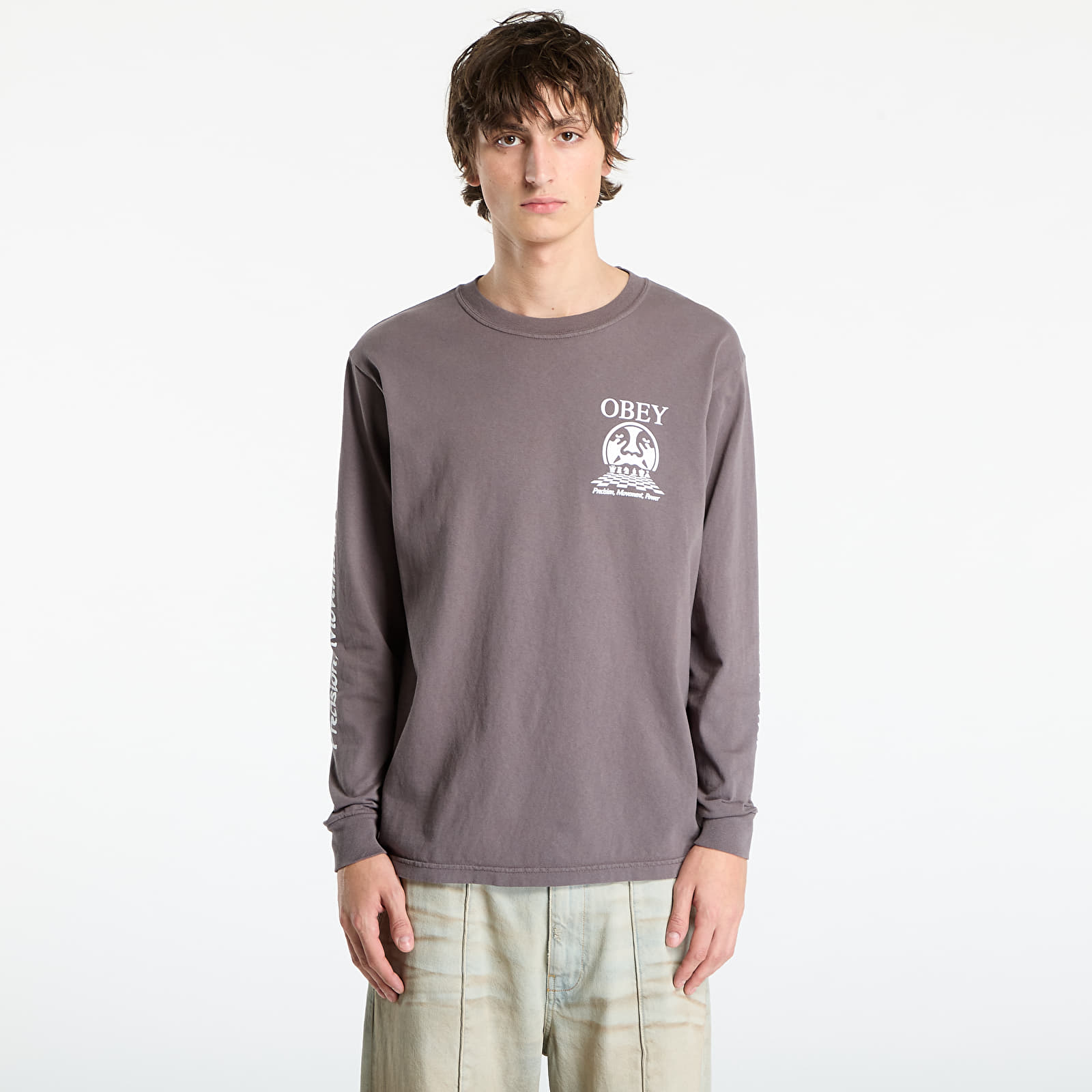 T-Shirts Männer OBEY Precision Pigment Dusty Black