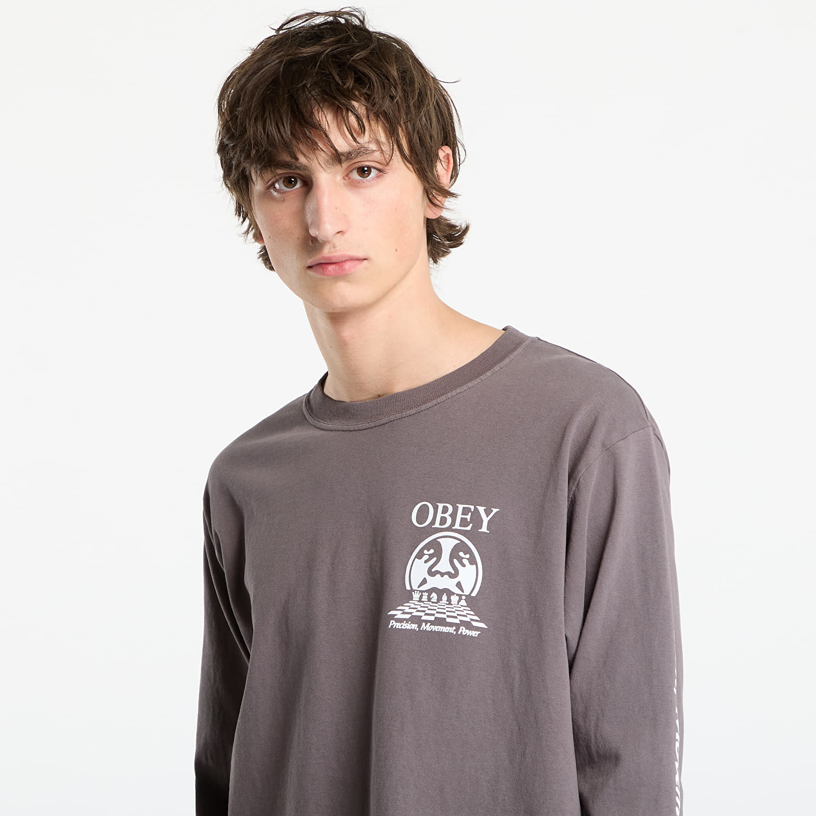 T-Shirts Männer OBEY Precision Pigment Dusty Black