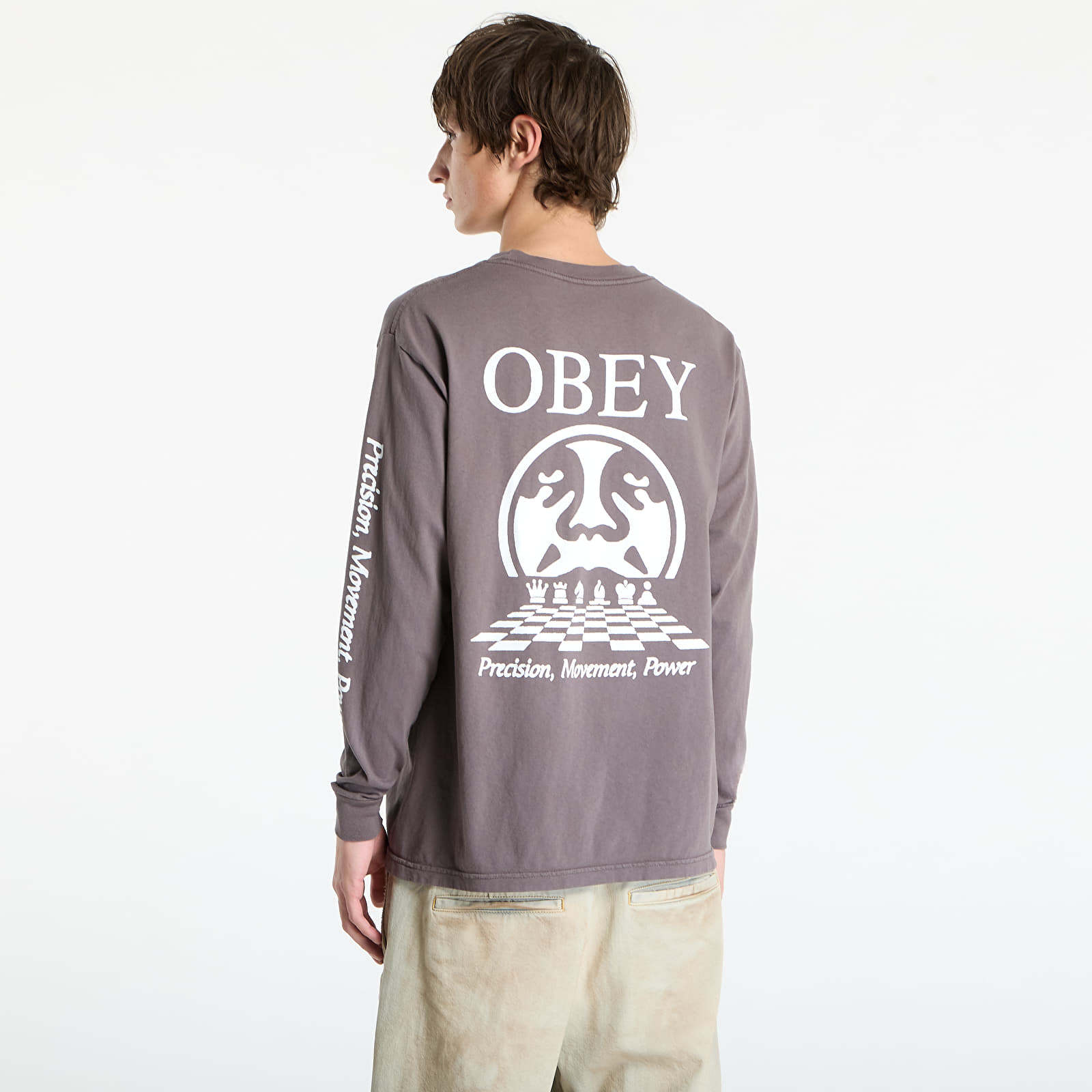 T-Shirts Männer OBEY Precision Pigment Dusty Black