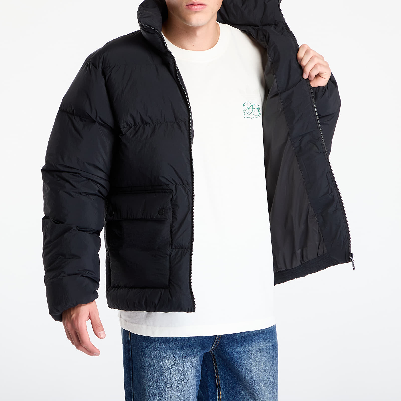Pánské péřové bundy adidas Originals Synthetic Down Puffer Black