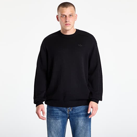 adidas Premium Essentials Knit Crewneck Black/ Semi Lucid Fuchsia