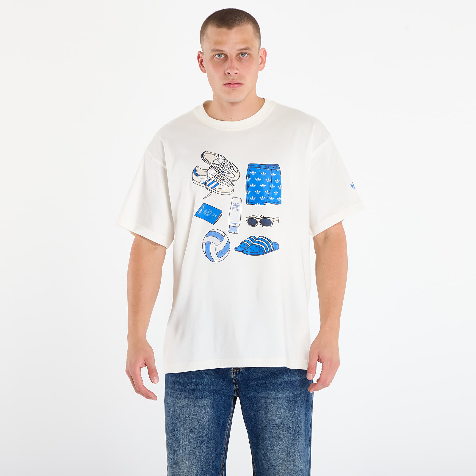 Magliette da uomo adidas Stuff Tee Off White