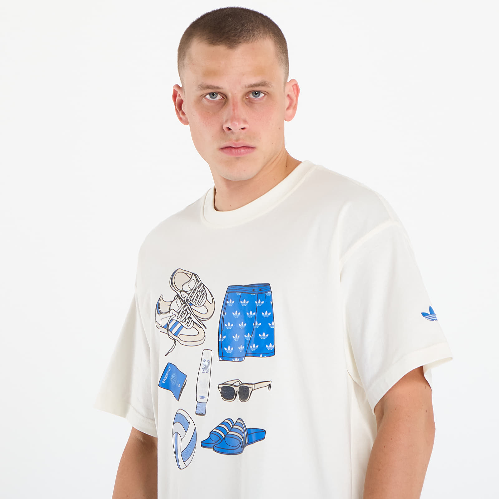 Magliette da uomo adidas Stuff Tee Off White