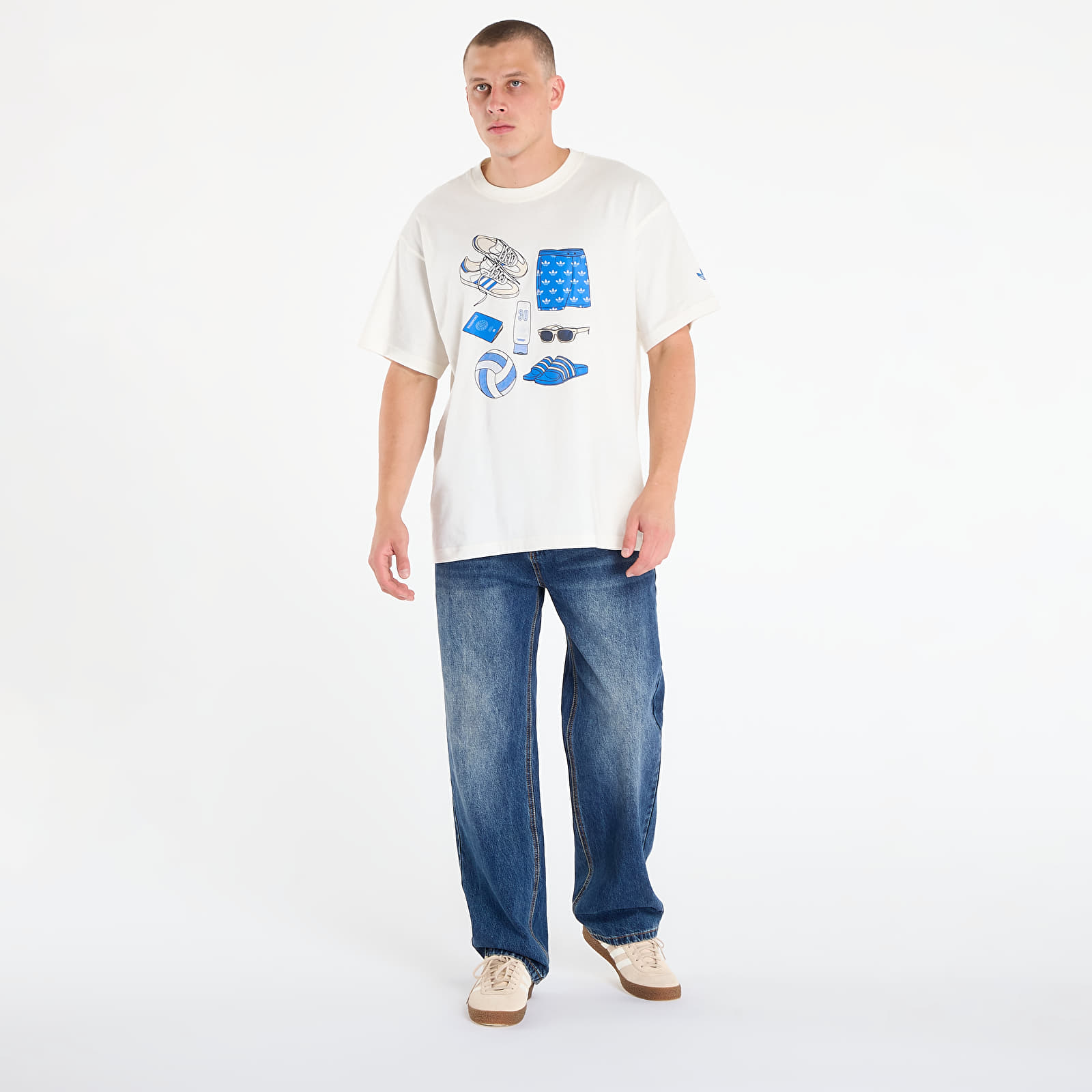 Magliette da uomo adidas Stuff Tee Off White