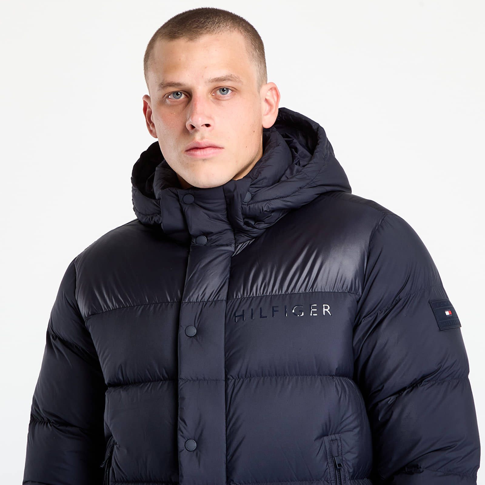 Куртки Tommy Hilfiger Mix Down Hooded Puffer Desert Sky