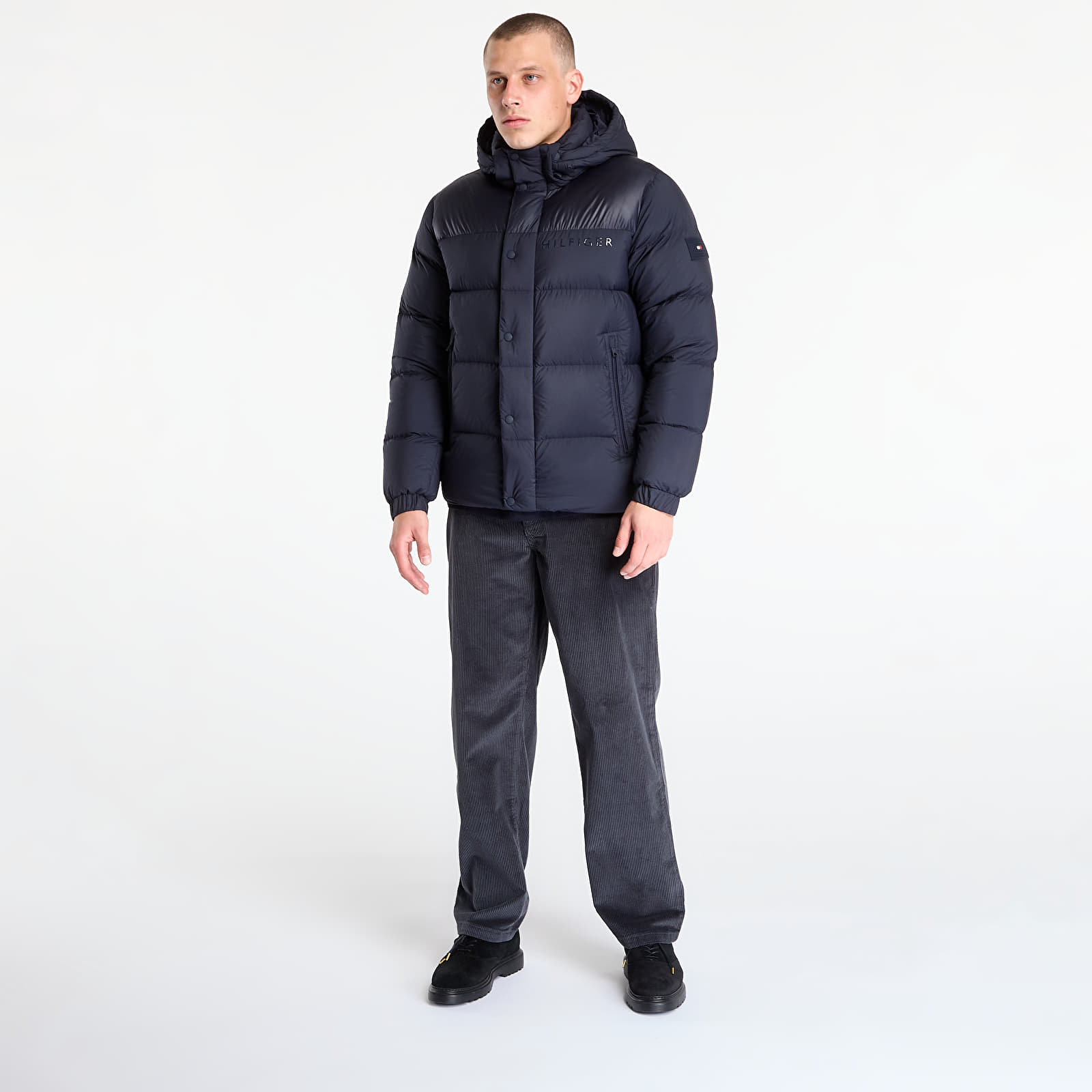 Куртки Tommy Hilfiger Mix Down Hooded Puffer Desert Sky