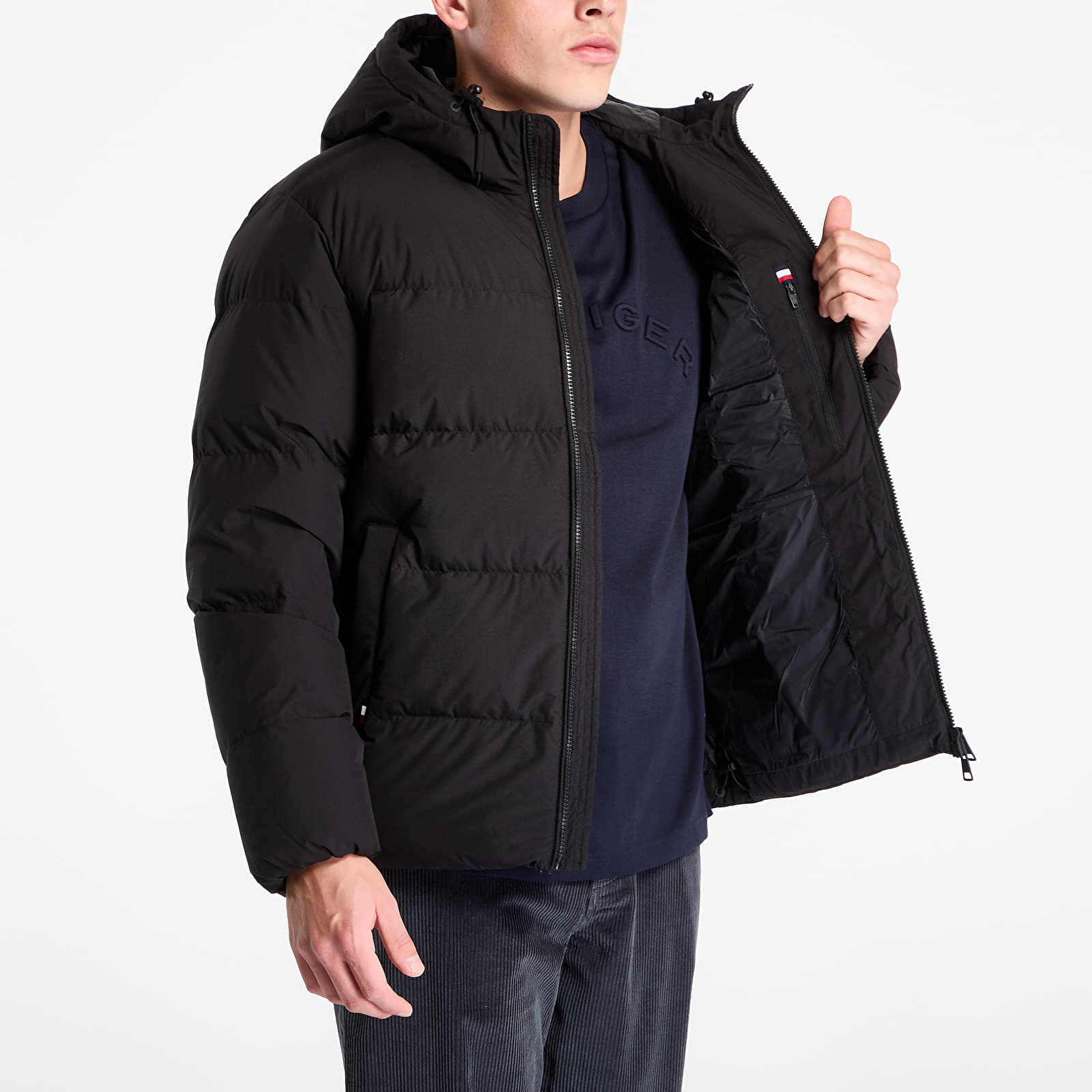 Куртки Tommy Hilfiger Down Hooded Puffer Jacket Black
