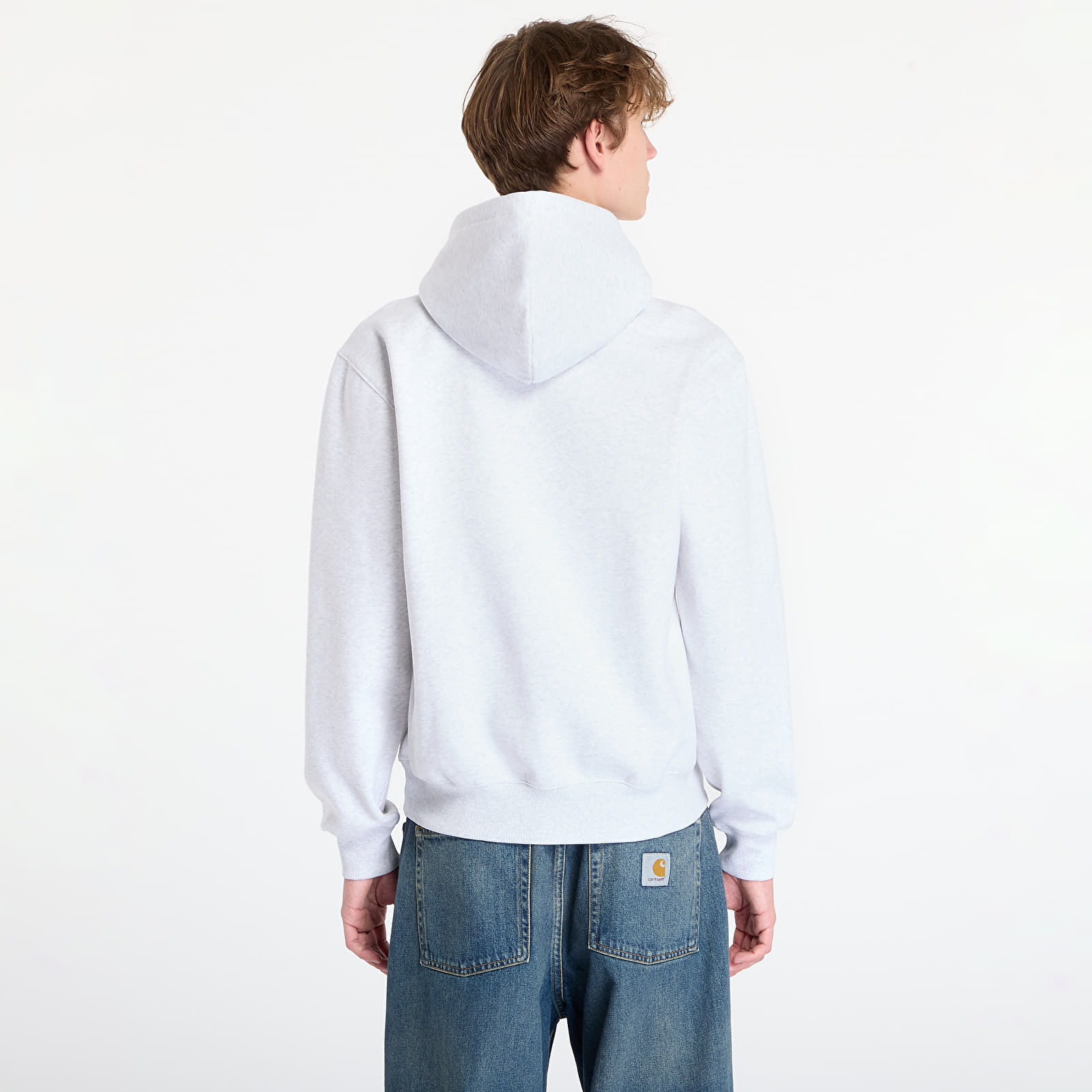 Herren-Sweatshirts Carhartt WIP Hooded Carhartt Sweat UNISEX Ash Heather/ Rondo