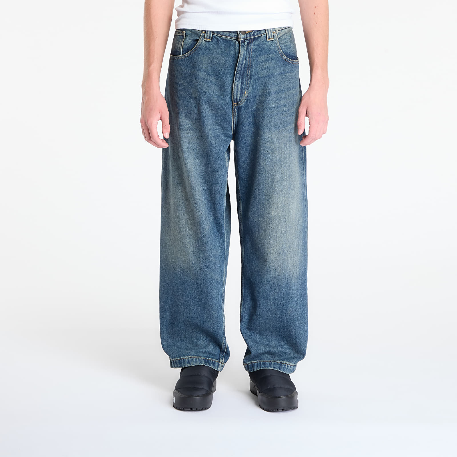 Hosen für Männer Carhartt WIP Brandon Pant Blue Worn Used Wash
