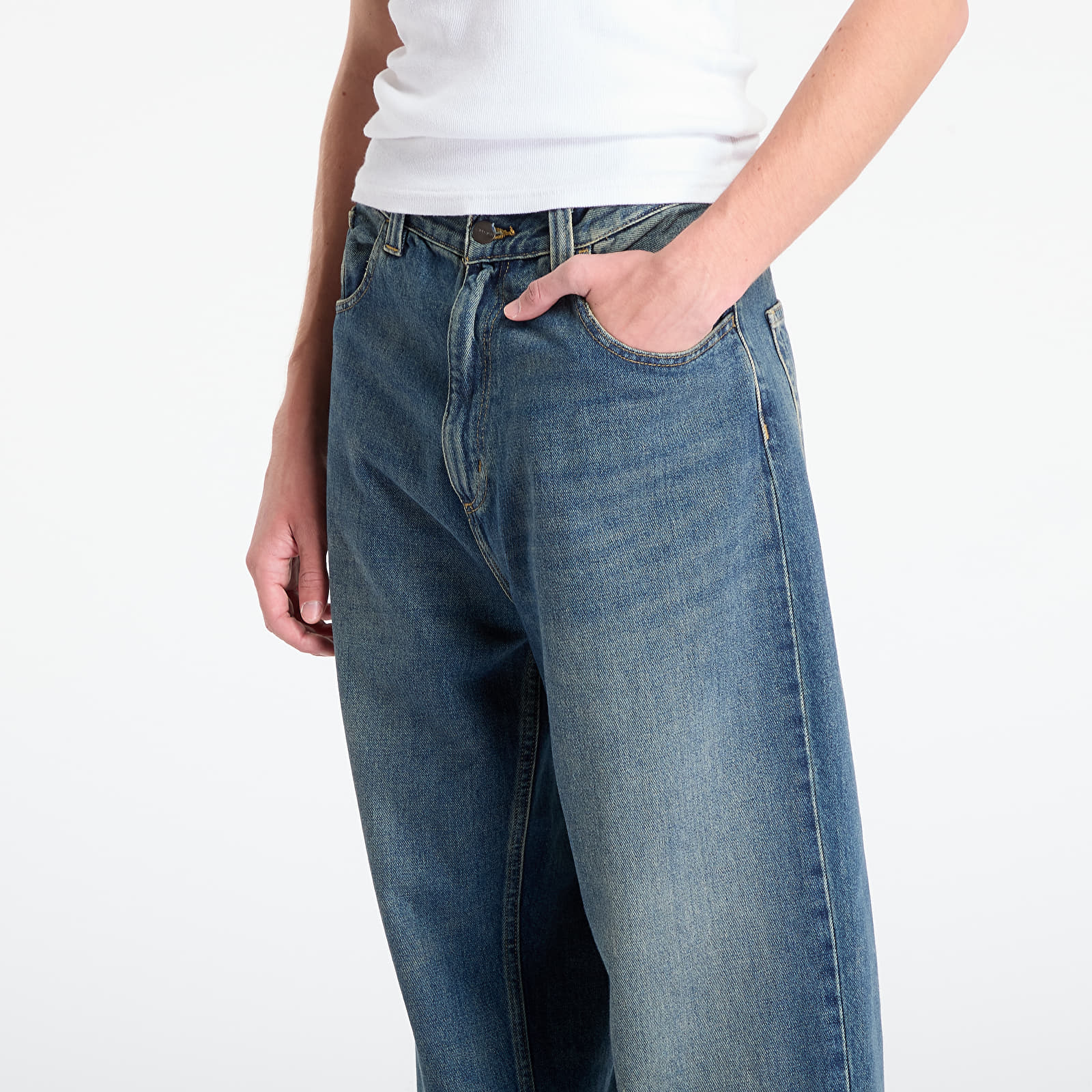 Hosen für Männer Carhartt WIP Brandon Pant Blue Worn Used Wash