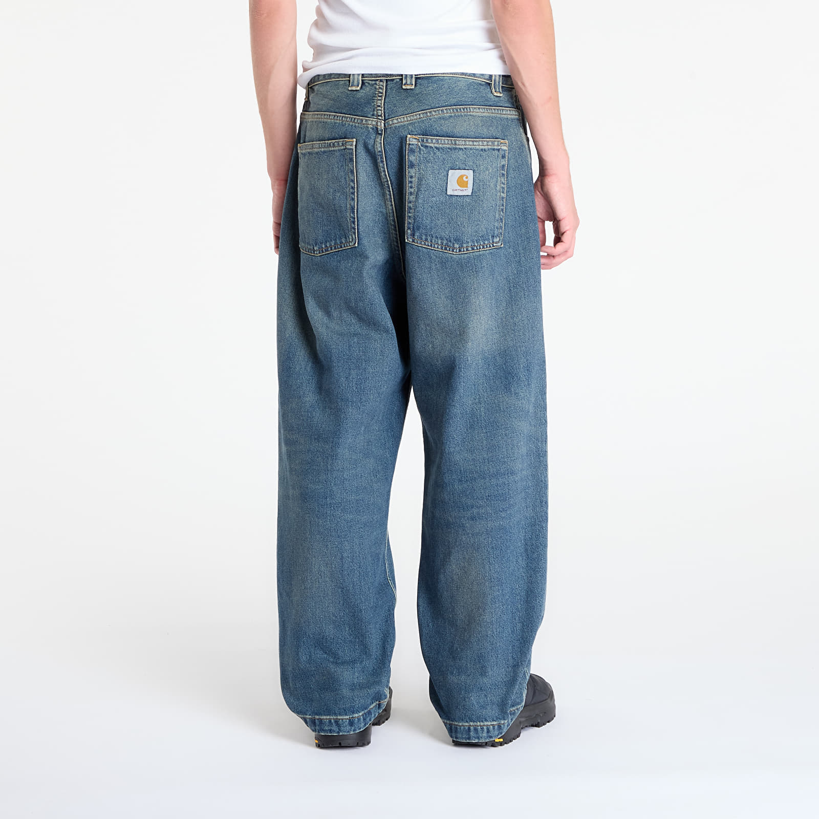 Hosen für Männer Carhartt WIP Brandon Pant Blue Worn Used Wash