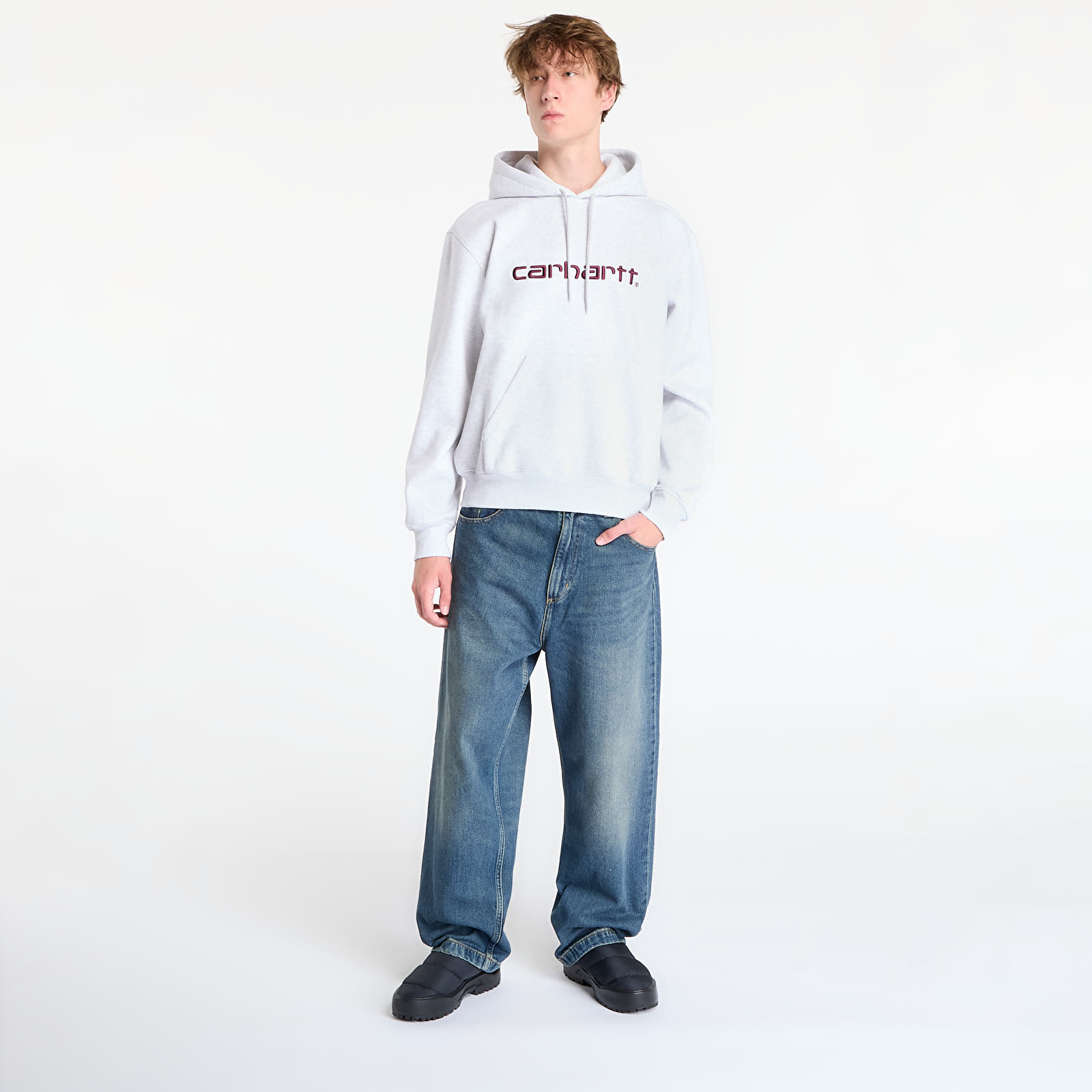 Hosen für Männer Carhartt WIP Brandon Pant Blue Worn Used Wash